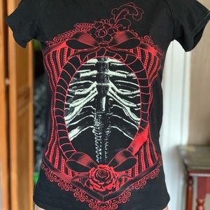 Gothic Mirror Rib Corset Shirt size Small/medium